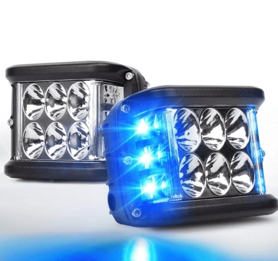 🚗✨ Luz LED Bicolor para Auto 🔵🔴 Estilo Moderno • Iluminación Impactante • Toque Futurista para tu Coche 😎🔥