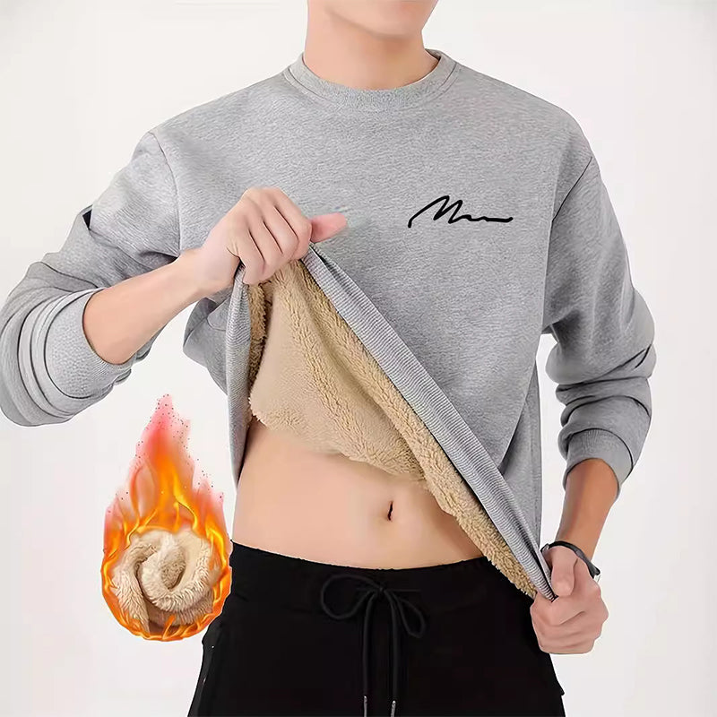 🔥❄️ ¡50% de descuento! Sudadera de cuello redondo para hombre con forro térmico cálido: ultrasuave y resistente al invierno.