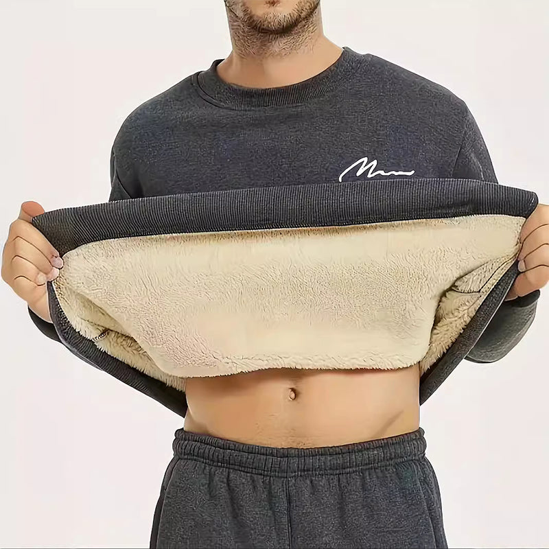 🔥❄️ ¡50% de descuento! Sudadera de cuello redondo para hombre con forro térmico cálido: ultrasuave y resistente al invierno.