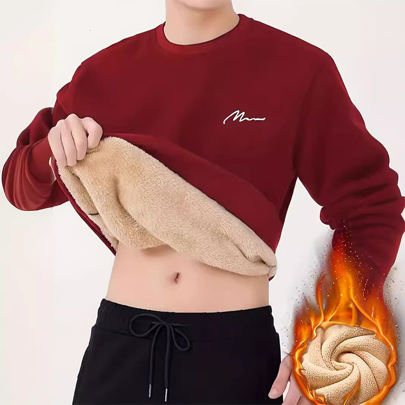 🔥❄️ ¡50% de descuento! Sudadera de cuello redondo para hombre con forro térmico cálido: ultrasuave y resistente al invierno.