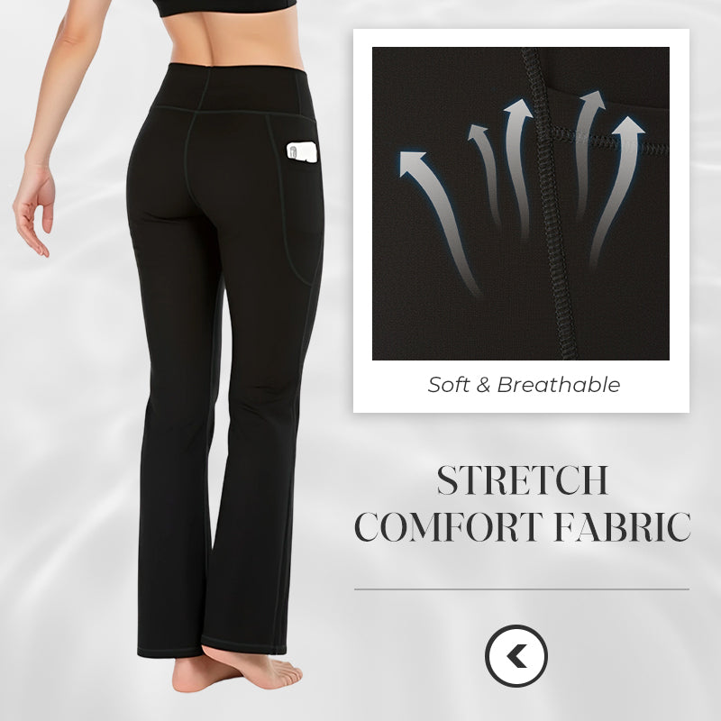 🔥 ¡50% DE DESCUENTO! ✨ Leggings Acampanados Ultra Sculpt con Control de Barriga y Cintura Alta – Estilo y Comodidad Todo el Día 💖👖