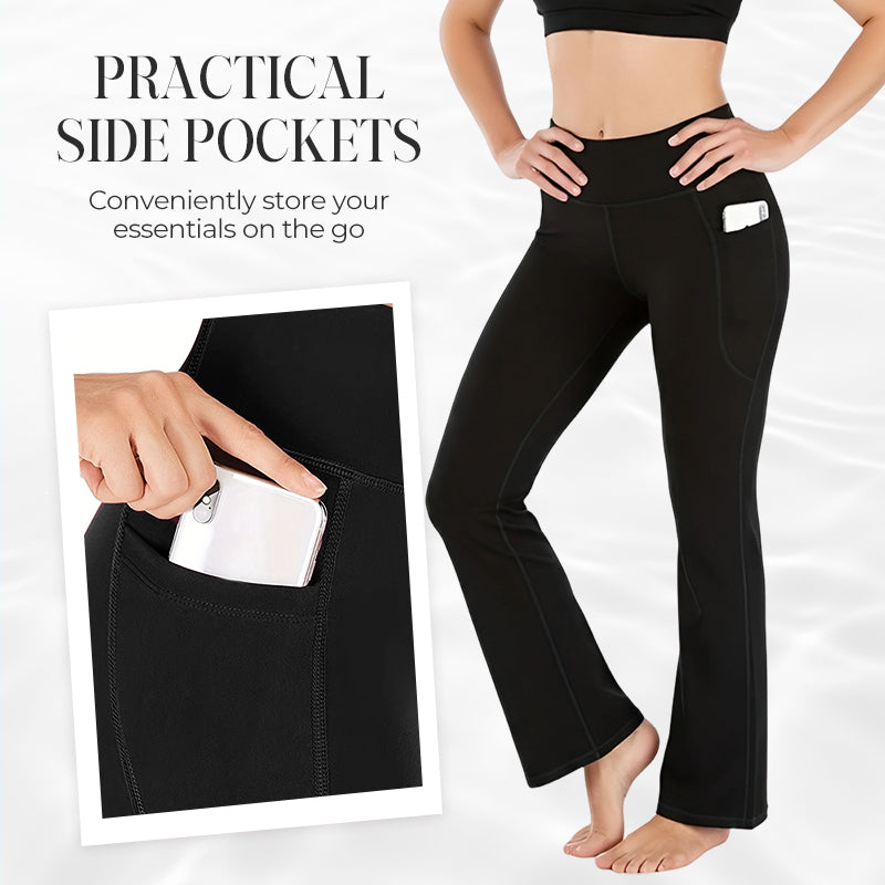 🔥 ¡50% DE DESCUENTO! ✨ Leggings Acampanados Ultra Sculpt con Control de Barriga y Cintura Alta – Estilo y Comodidad Todo el Día 💖👖