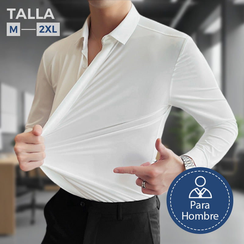 🔥 50% DE DESCUENTO 🔥 Camisa de Vestir Elástica para Hombre – Sin Arrugas, Estilo y Comodidad Todo el Día 👔✨