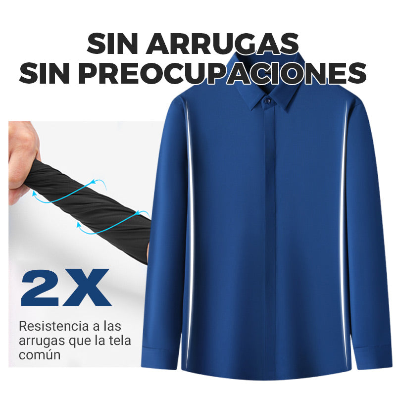 🔥 50% DE DESCUENTO 🔥 Camisa de Vestir Elástica para Hombre – Sin Arrugas, Estilo y Comodidad Todo el Día 👔✨