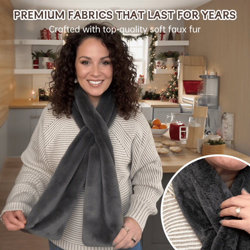 🎅💖 ¡50% OFF + Compra 2 y Lleva 1 Gratis! Bufanda Ultra Suave de Piel Sintética con Bolsillo Secreto