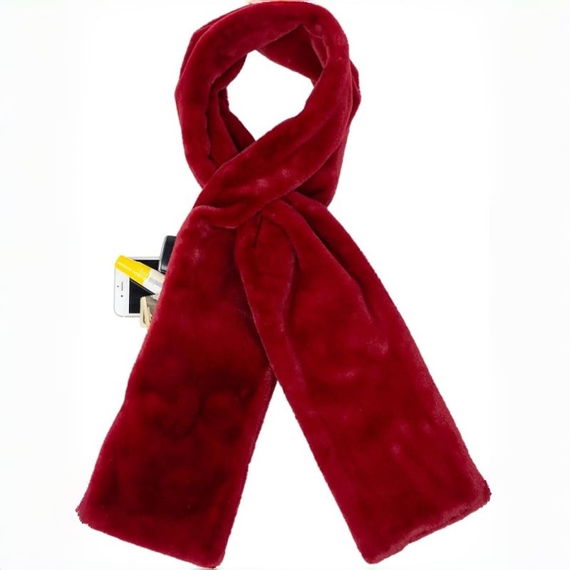 🎅💖 ¡50% OFF + Compra 2 y Lleva 1 Gratis! Bufanda Ultra Suave de Piel Sintética con Bolsillo Secreto