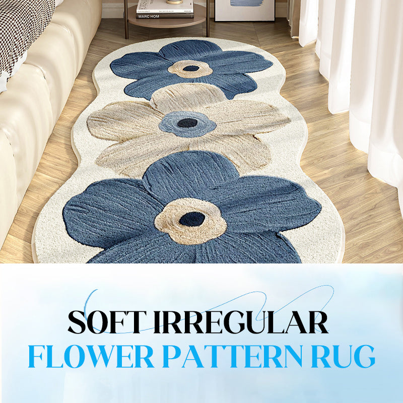 🌸✨ Alfombra Suave con Patrón Floral Irregular Decoración Moderna • Textura Aterciopelada • Toque Elegante y Acogedor 🏡💐
