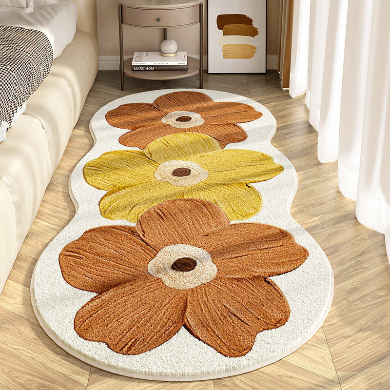 🌸✨ Alfombra Suave con Patrón Floral Irregular Decoración Moderna • Textura Aterciopelada • Toque Elegante y Acogedor 🏡💐
