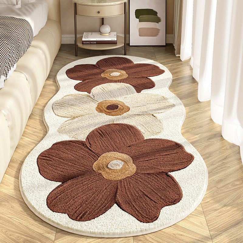 🌸✨ Alfombra Suave con Patrón Floral Irregular Decoración Moderna • Textura Aterciopelada • Toque Elegante y Acogedor 🏡💐