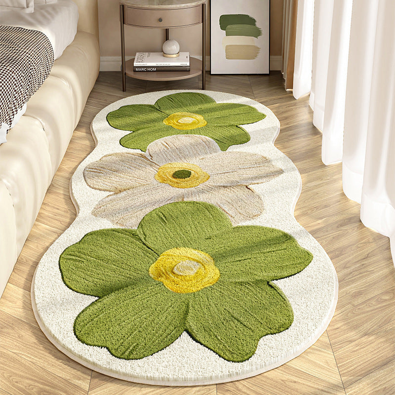 🌸✨ Alfombra Suave con Patrón Floral Irregular Decoración Moderna • Textura Aterciopelada • Toque Elegante y Acogedor 🏡💐