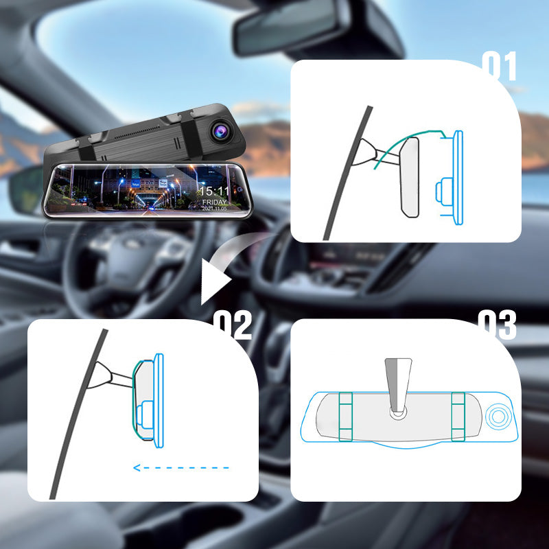 ⏰🔥 ¡50% DE DESCUENTO POR TIEMPO LIMITADO! 🚗 Cámara de Salpicadero con Espejo Retrovisor – Seguridad y Grabación HD Todo en Uno 📹✨