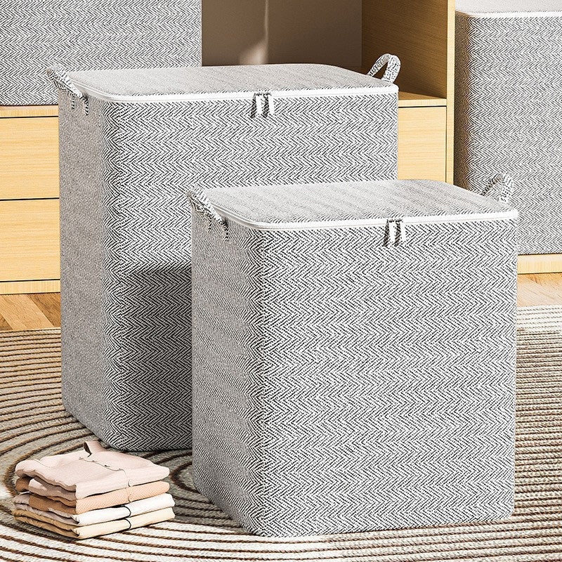 📦✨ Caja Organizadora Extragrande con Tapa – Perfecta para Almacenar Ropa, Mantas y Ropa de Cama 🛏️💖