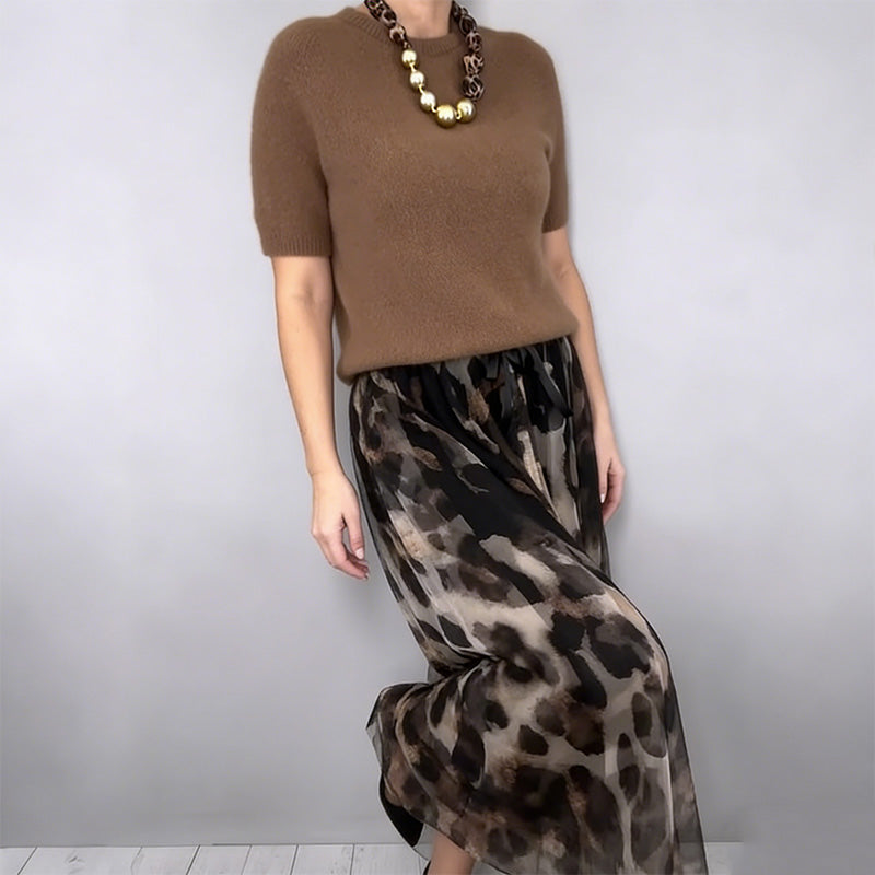 🔥 ¡50% DE DESCUENTO! 🔥 Set de Jersey de 2 Piezas con Falda Fluida para Mujer ✨💃 Conjunto Elegante y Cómodo • Perfecto para Eventos y Salidas Diarias 💖🎉