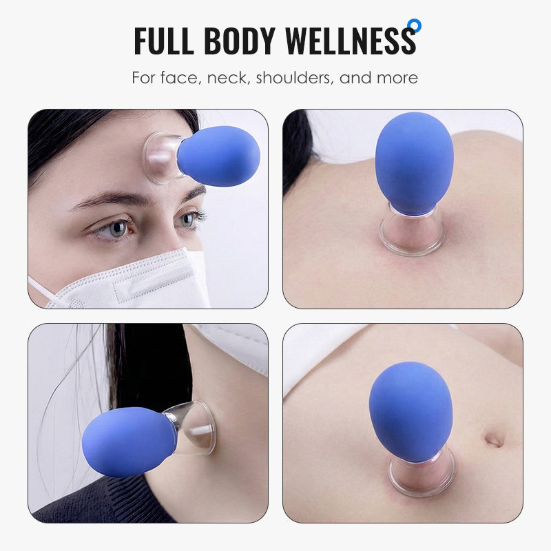 🔥💆‍♀️ ¡50% OFF por Tiempo Limitado! Ventosas para Masaje de Vidrio y Silicona – Relajación Profunda en Casa ✨