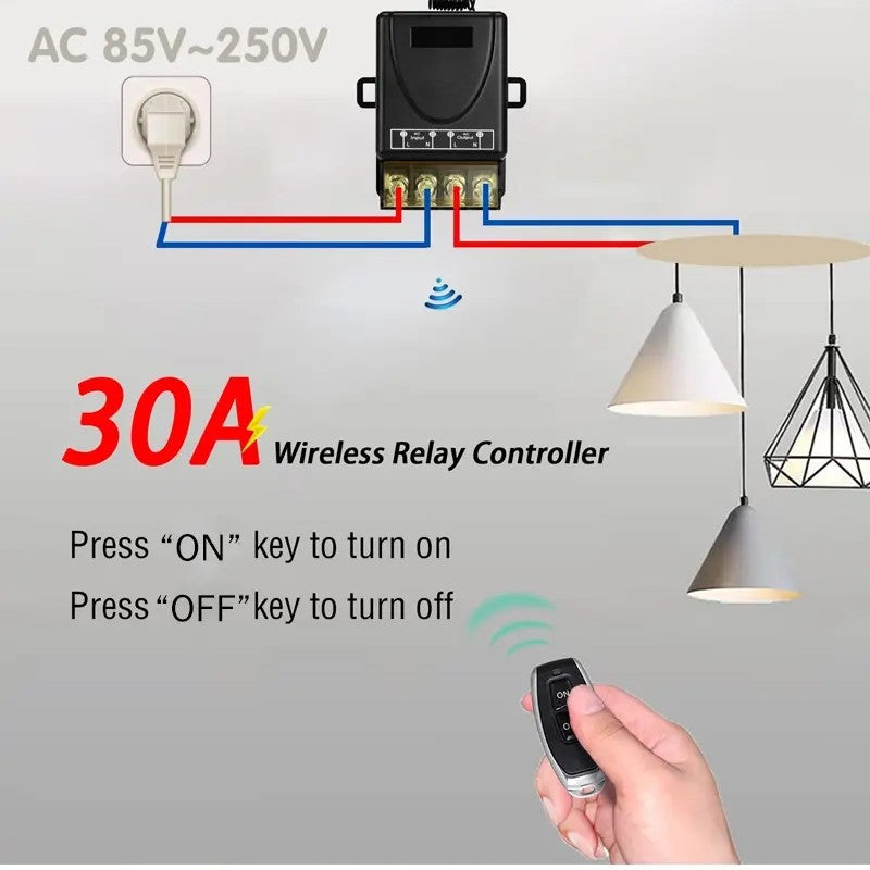 ⚡📡 ¡50% DE DESCUENTO! Kit de Interruptor y Receptor Inalámbrico – Sin Cableado | Compra 2 y Llévate 1 Gratis