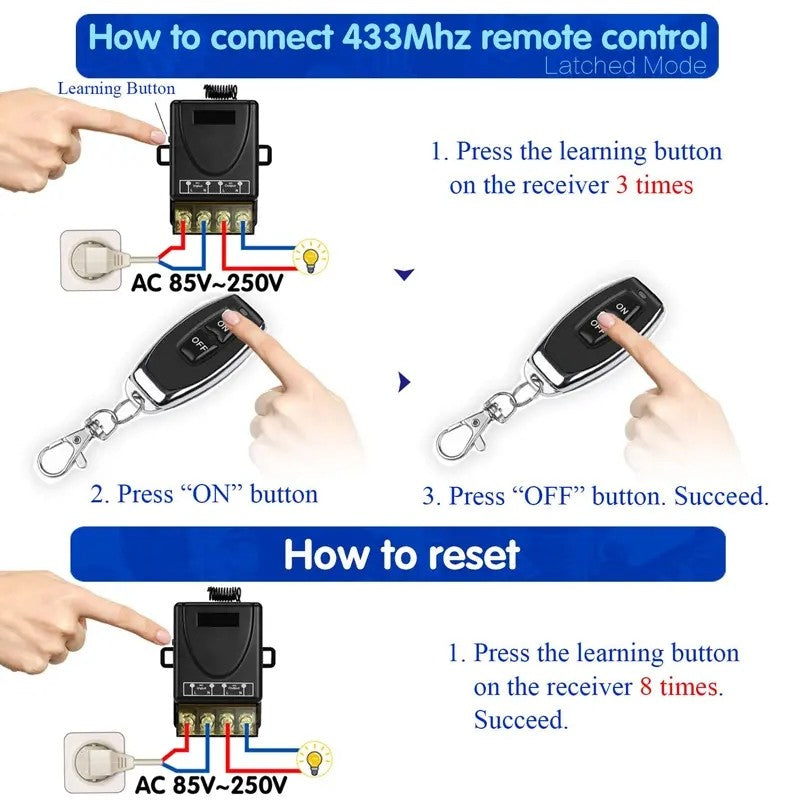⚡📡 ¡50% DE DESCUENTO! Kit de Interruptor y Receptor Inalámbrico – Sin Cableado | Compra 2 y Llévate 1 Gratis
