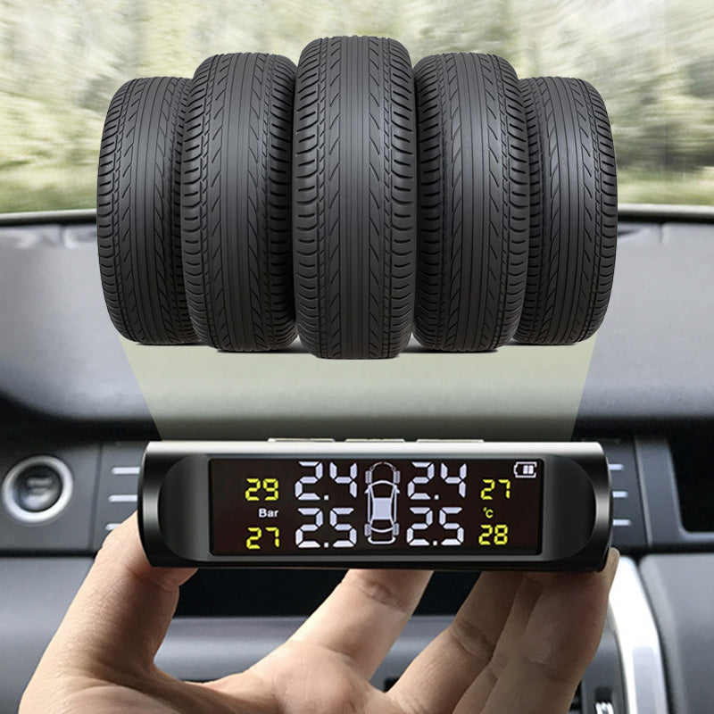 ⏰ ¡Oferta Limitada 50% OFF! 🔥 Monitor Solar de Presión de Neumáticos para 4 Ruedas – Pantalla en Tiempo Real y Seguridad al Conducir 🚗☀️📊