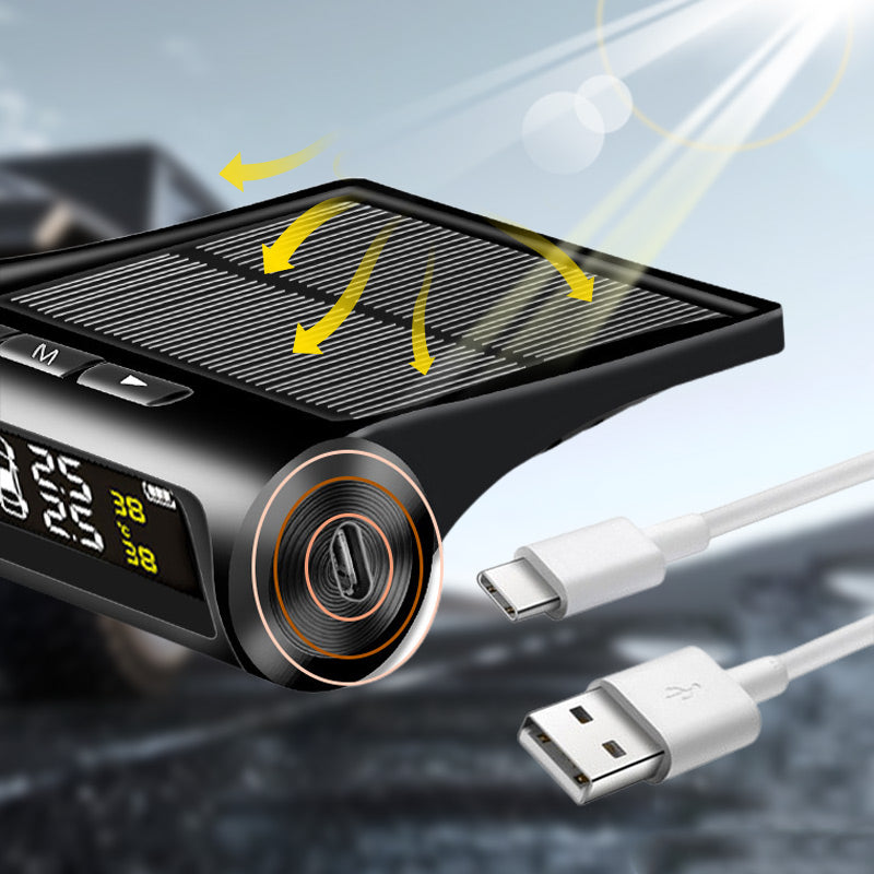 ⏰ ¡Oferta Limitada 50% OFF! 🔥 Monitor Solar de Presión de Neumáticos para 4 Ruedas – Pantalla en Tiempo Real y Seguridad al Conducir 🚗☀️📊