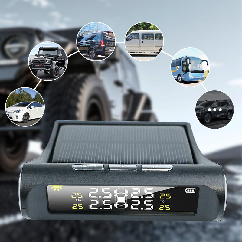 ⏰ ¡Oferta Limitada 50% OFF! 🔥 Monitor Solar de Presión de Neumáticos para 4 Ruedas – Pantalla en Tiempo Real y Seguridad al Conducir 🚗☀️📊