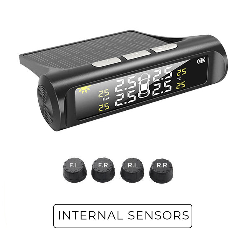 ⏰ ¡Oferta Limitada 50% OFF! 🔥 Monitor Solar de Presión de Neumáticos para 4 Ruedas – Pantalla en Tiempo Real y Seguridad al Conducir 🚗☀️📊