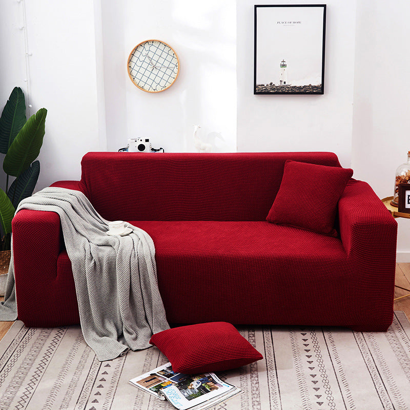 🛋️ Funda Elástica de Sofá de Punto Jacquard – Ajuste Perfecto y Protección Elegante para tu Mueble ✨💖