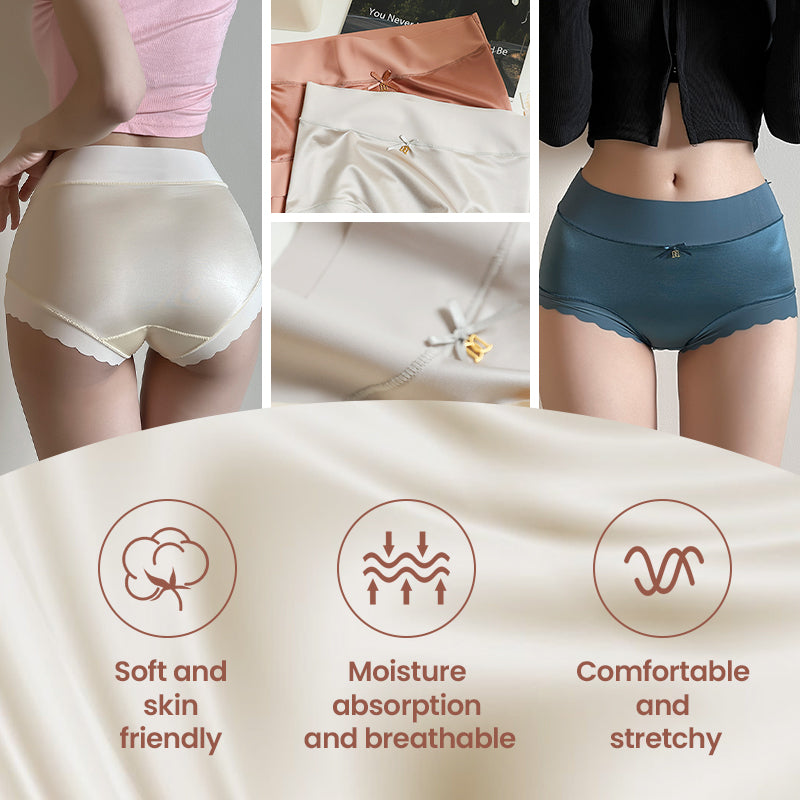 🔥 ¡50% OFF! Panties de Satén Premium Antibacteriales y Absorbentes – Suaves, Cómodos y Transpirables ✨