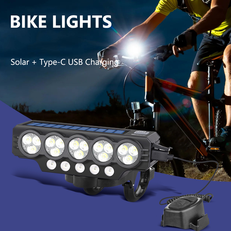 ☀️🔋 ¡Luz para Bicicleta Recargable Solar y USB! 🚚 2 Piezas con Envío Gratis – Seguridad y Visibilidad Total 🚴‍♂️✨