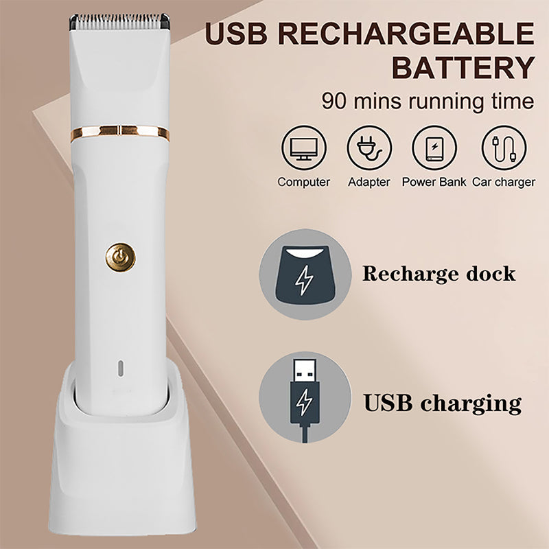 ✂️🔋 Recortadora Eléctrica 3 en 1 con Base – Precisión Profesional, Todo en un Solo Dispositivo 💈✨