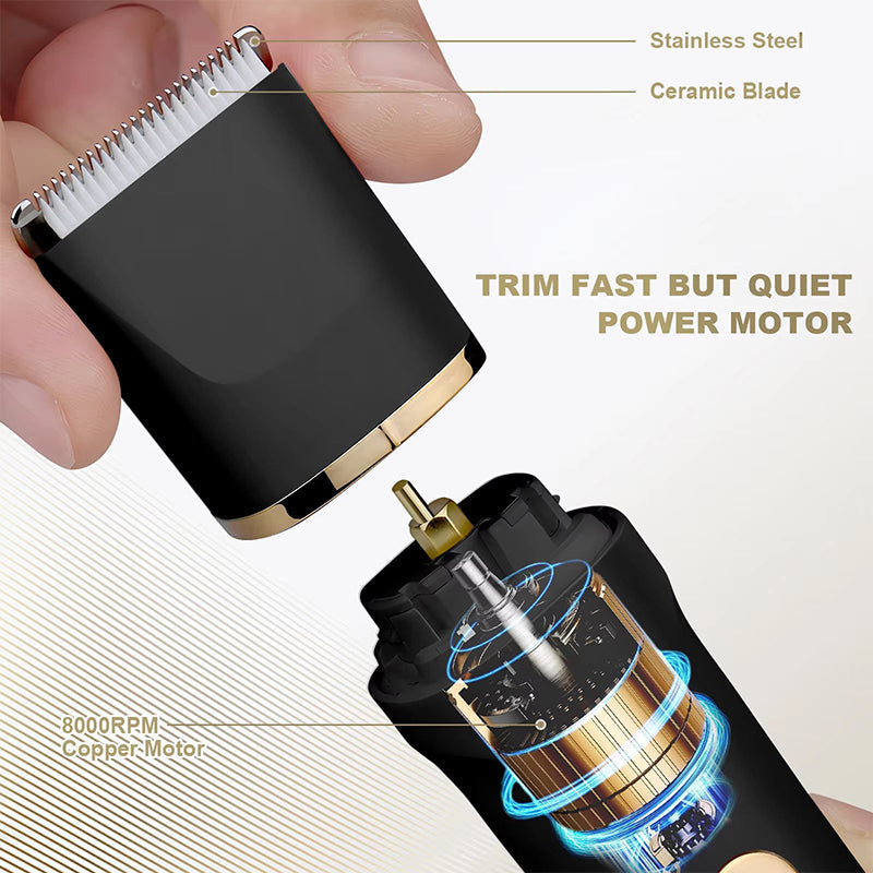 ✂️🔋 Recortadora Eléctrica 3 en 1 con Base – Precisión Profesional, Todo en un Solo Dispositivo 💈✨