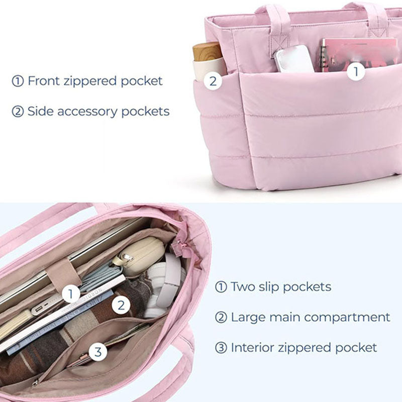 👜✨ Bolso Tote Ligero Rosa Dulce para Mujer – Estilo Elegante y Espacioso para Llevar Todo lo que Necesitas 🌸💖