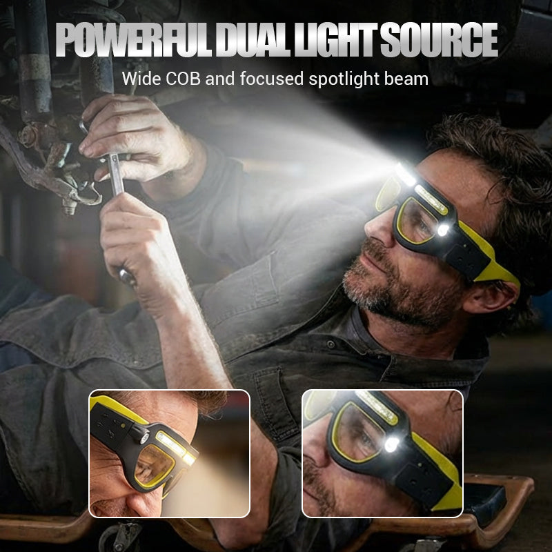 🛡️🔦 Gafas de Protección con Luz LED – Seguridad y Visión Precisa para Todo Tipo de Trabajo ✨