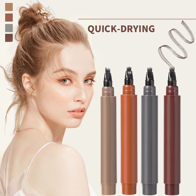 🥳Gran venta 2026🥳💞¡Se han vendido más de 50.000 piezas! ⚡💖 Plumón Impermeable de Barba y Cejas de 4 Puntas – Definición Precisa y Natural ✨