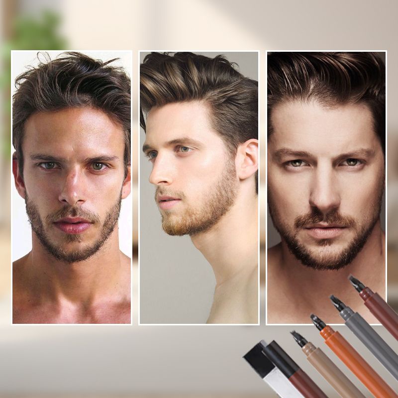 🥳Gran venta 2026🥳💞¡Se han vendido más de 50.000 piezas! ⚡💖 Plumón Impermeable de Barba y Cejas de 4 Puntas – Definición Precisa y Natural ✨
