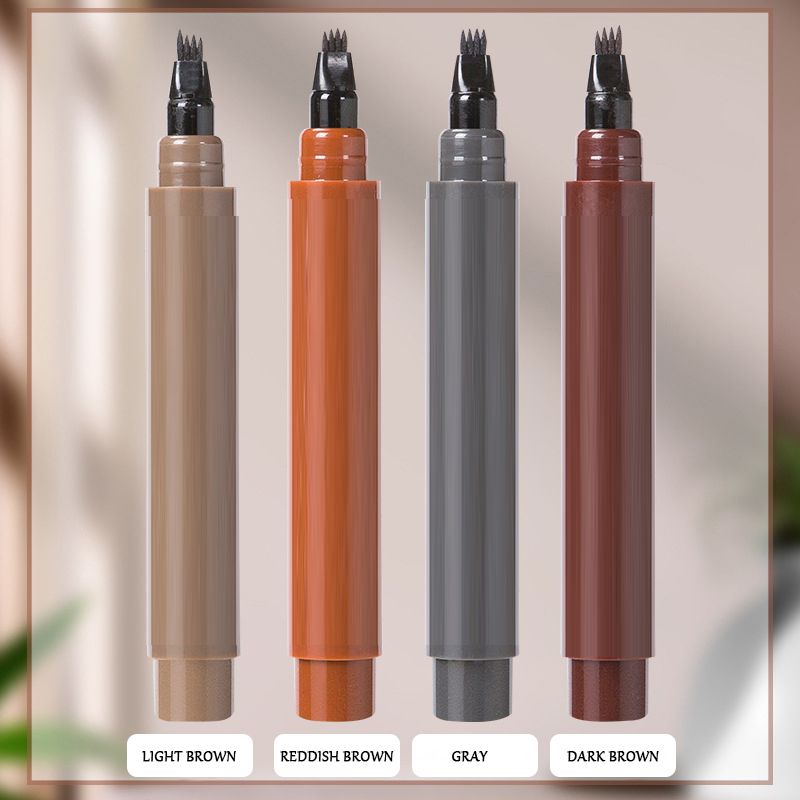 🥳Gran venta 2026🥳💞¡Se han vendido más de 50.000 piezas! ⚡💖 Plumón Impermeable de Barba y Cejas de 4 Puntas – Definición Precisa y Natural ✨