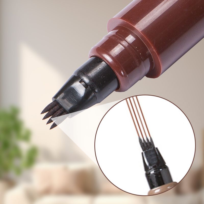 🥳Gran venta 2026🥳💞¡Se han vendido más de 50.000 piezas! ⚡💖 Plumón Impermeable de Barba y Cejas de 4 Puntas – Definición Precisa y Natural ✨