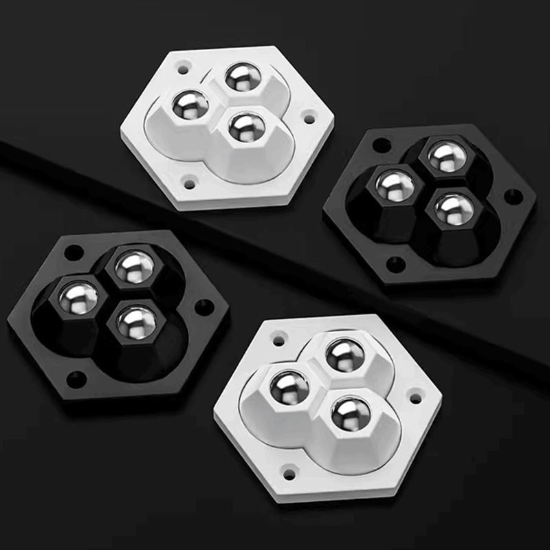 🔥 50% DE DESCUENTO 🔥 Ruedas Giratorias 360° de Tres Bolas (Pack de 4) – Movimiento Suave y Sin Rayar Pisos 🛠️✨