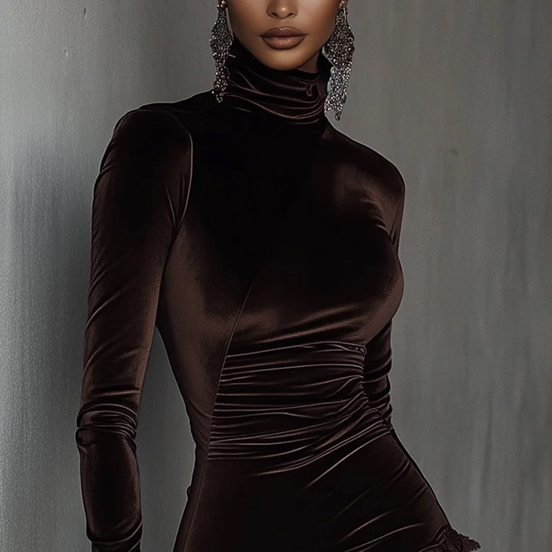 🔥 ¡50% DE DESCUENTO! 🔥 Vestido Elegante Asimétrico con Ribete de Encaje para Mujer ✨💃 Diseño Sofisticado • Ajuste Perfecto • Ideal para Fiestas y Eventos Especiales 🎉💖