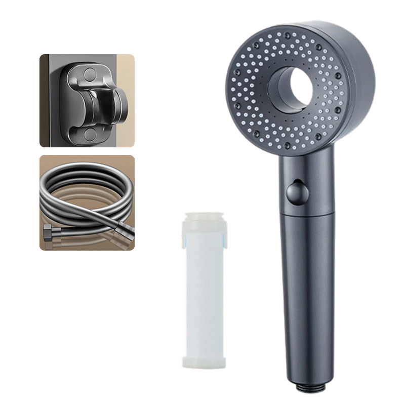 🚿 Cabezal de Ducha Filtrado de Alta Presión con 5 Modos   Incluye Manguera y Base – Agua Potente y Suave 💦✨