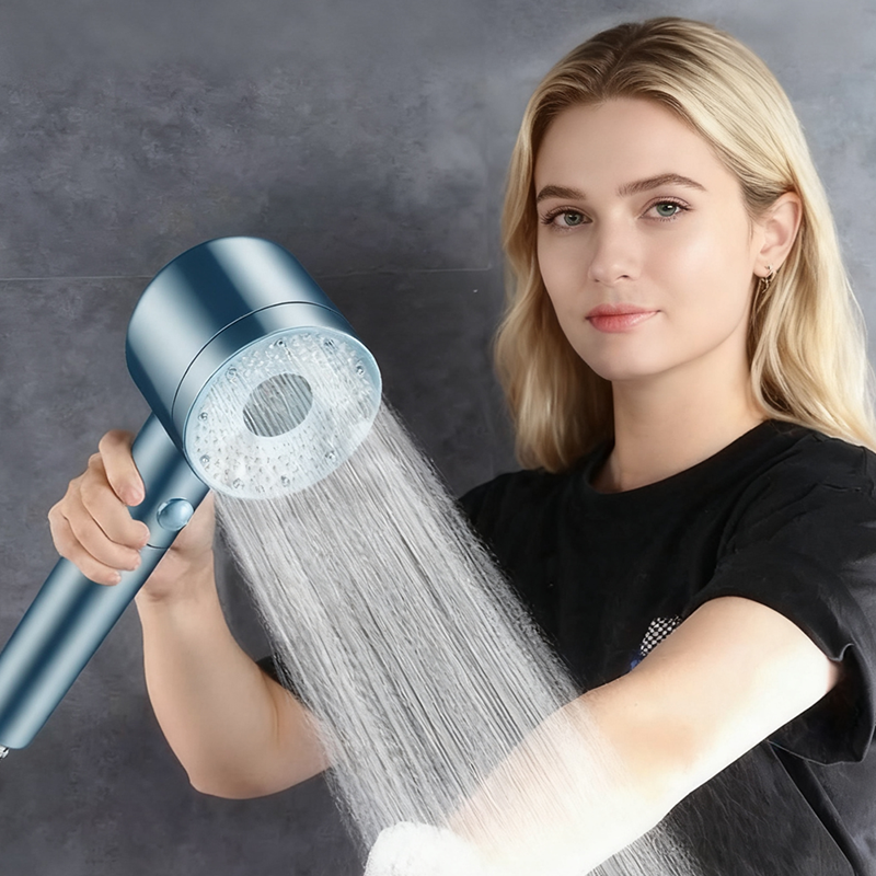 🚿 Cabezal de Ducha Filtrado de Alta Presión con 5 Modos   Incluye Manguera y Base – Agua Potente y Suave 💦✨