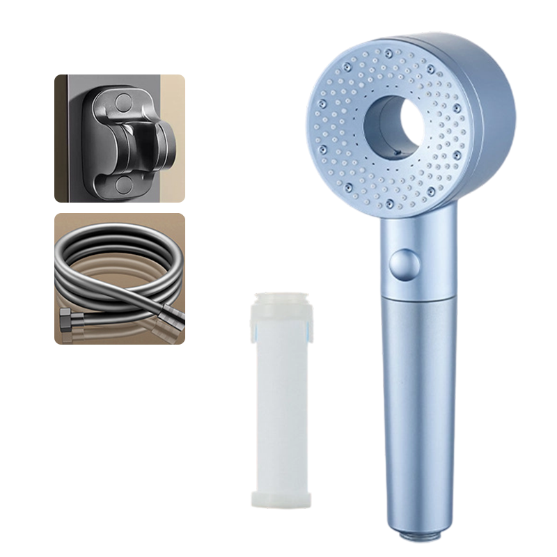 🚿 Cabezal de Ducha Filtrado de Alta Presión con 5 Modos   Incluye Manguera y Base – Agua Potente y Suave 💦✨