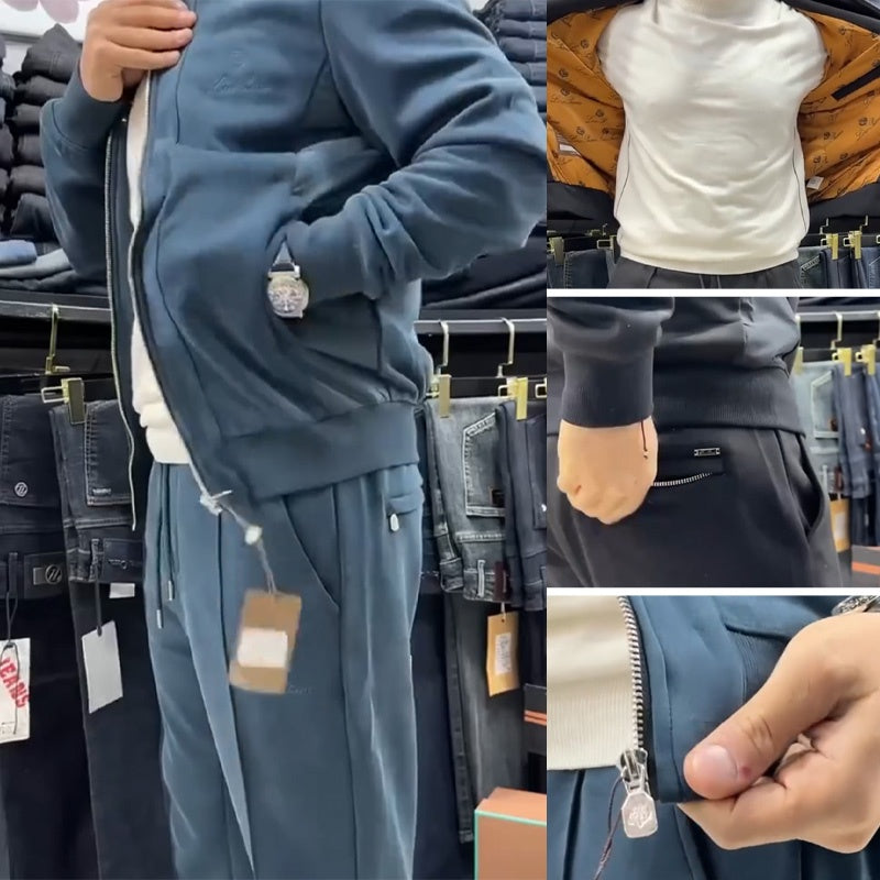 🔥 50% DE DESCUENTO 🔥 Conjunto Casual de Hombre – Chaqueta y Pantalón Dos Piezas, Estilo Cómodo y Moderno 👕👖✨