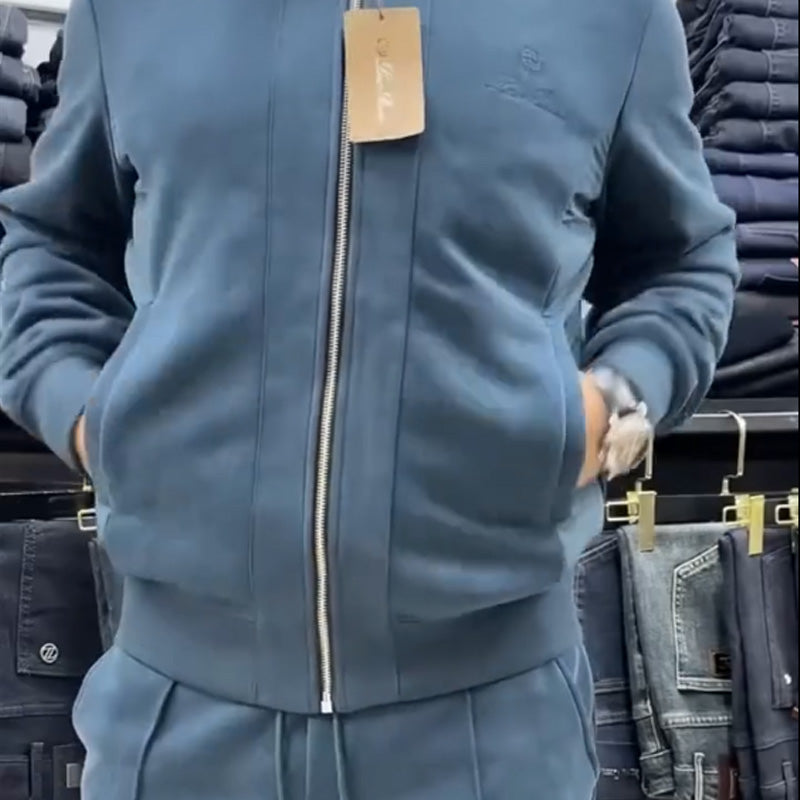 🔥 50% DE DESCUENTO 🔥 Conjunto Casual de Hombre – Chaqueta y Pantalón Dos Piezas, Estilo Cómodo y Moderno 👕👖✨