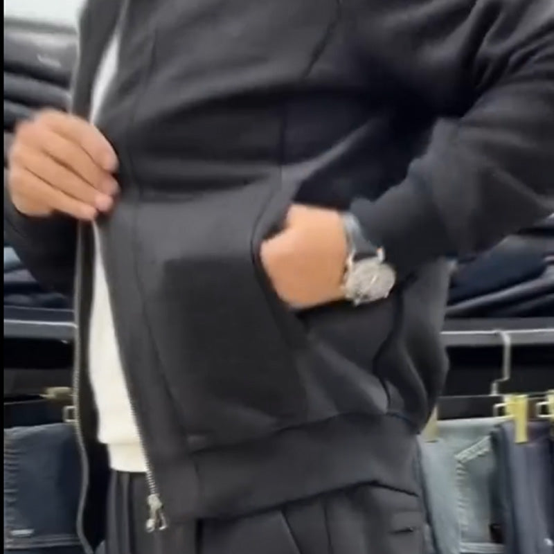 🔥 50% DE DESCUENTO 🔥 Conjunto Casual de Hombre – Chaqueta y Pantalón Dos Piezas, Estilo Cómodo y Moderno 👕👖✨