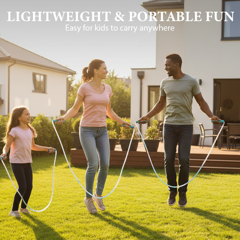 🏃‍♀️🌈 Cuerda de Saltar con Luz LED – Ejercicio Divertido para Niños y Niñas