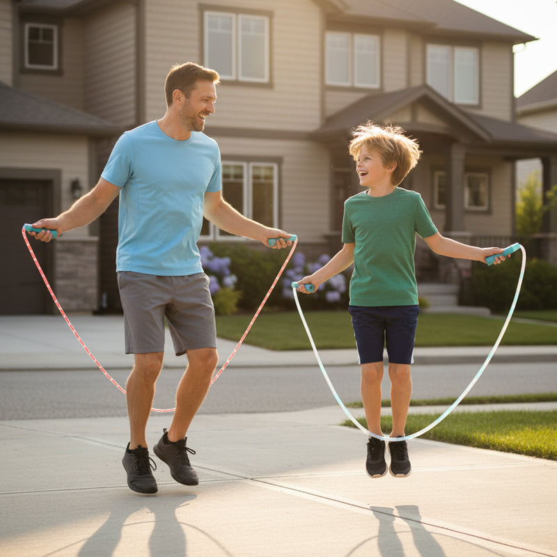 🏃‍♀️🌈 Cuerda de Saltar con Luz LED – Ejercicio Divertido para Niños y Niñas