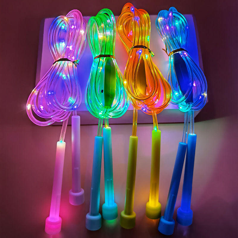 🏃‍♀️🌈 Cuerda de Saltar con Luz LED – Ejercicio Divertido para Niños y Niñas