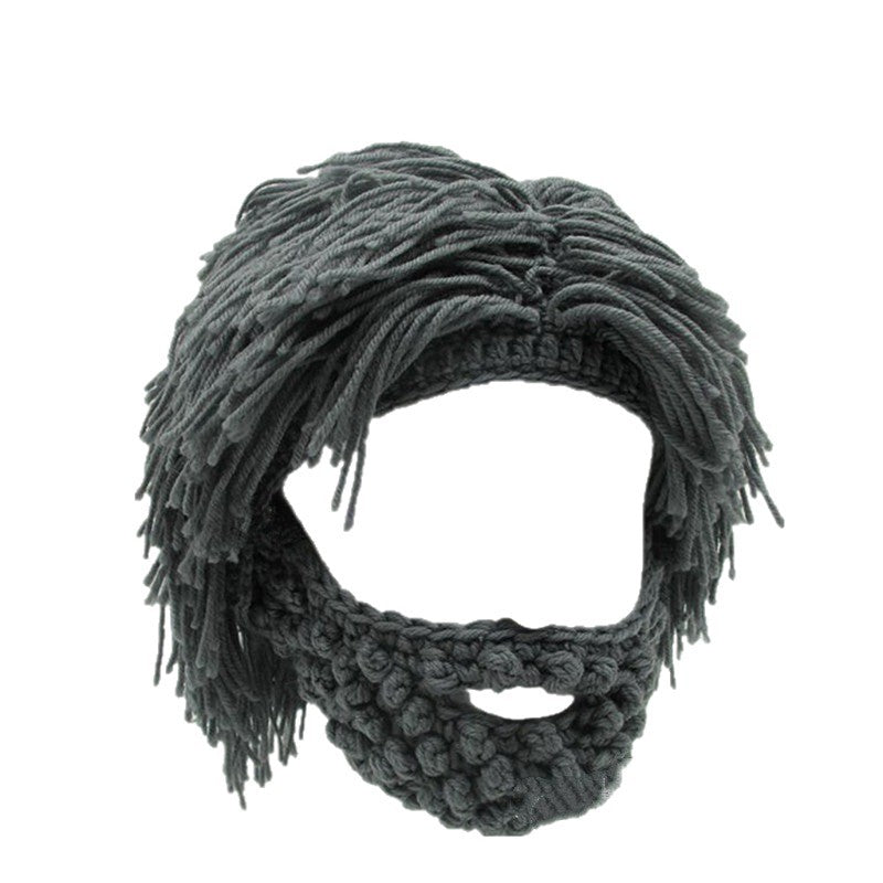 🔥 50% DE DESCUENTO 🔥 Sombrero Punk con Peluca Integrada y Barba Tejida 🎸🧔 | Look Rebelde y Divertido para Fiestas, Disfraces y Eventos 🎉
