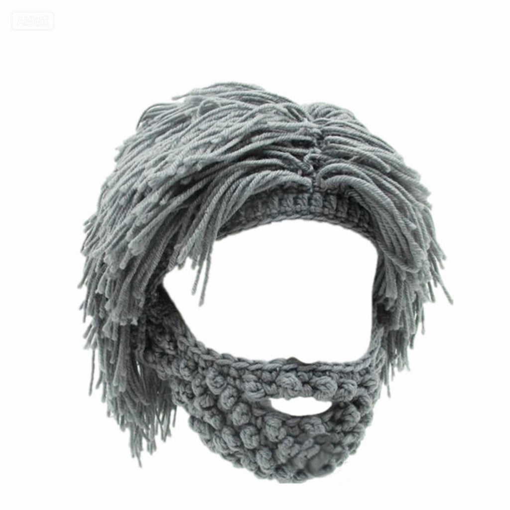 🔥 50% DE DESCUENTO 🔥 Sombrero Punk con Peluca Integrada y Barba Tejida 🎸🧔 | Look Rebelde y Divertido para Fiestas, Disfraces y Eventos 🎉