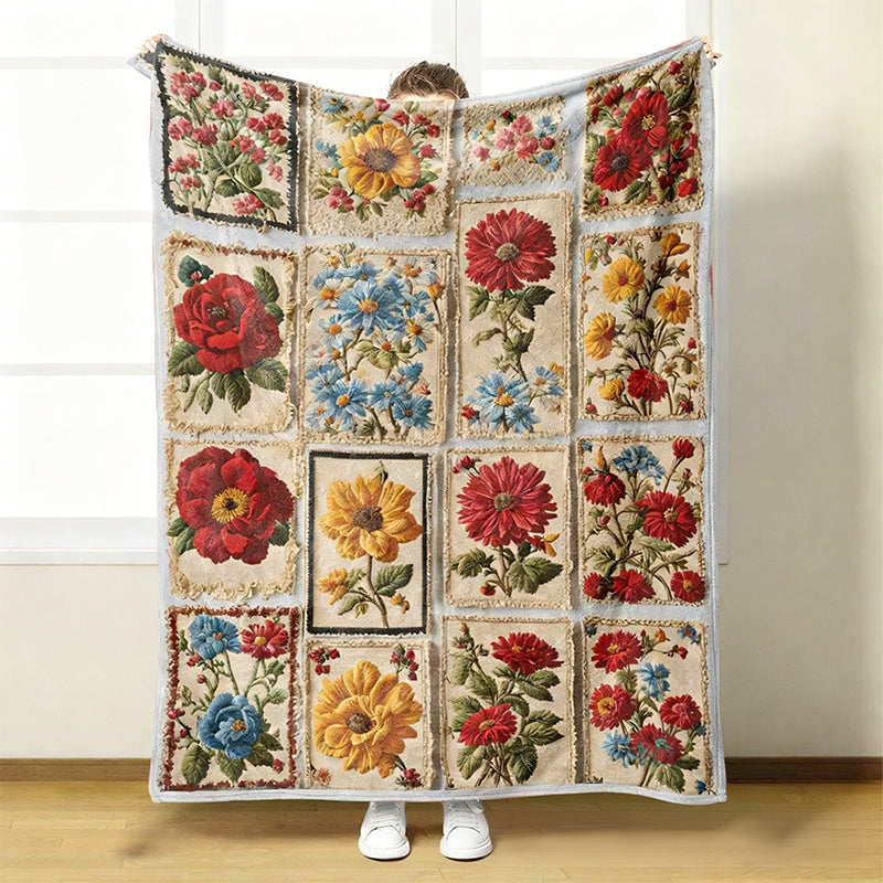 🔥 50% DE DESCUENTO 🔥 Manta de Franela Suave con Estampado de Flores – Ultra Cómoda y Decorativa para tu Hogar 🌸✨