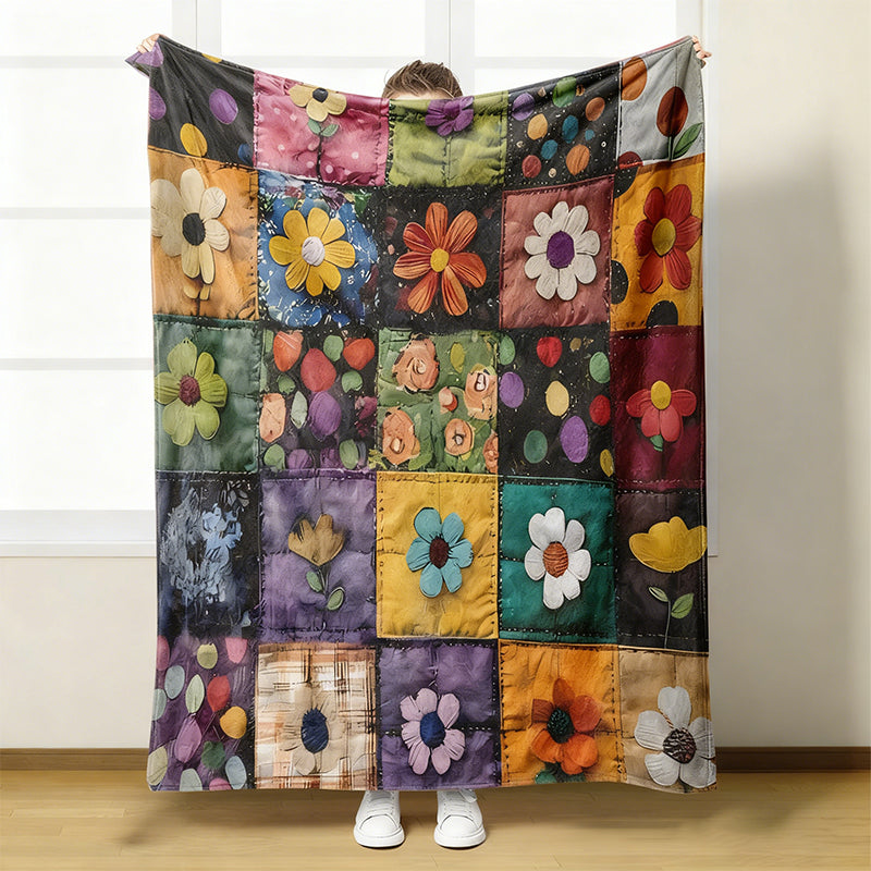 🔥 50% DE DESCUENTO 🔥 Manta de Franela Suave con Estampado de Flores – Ultra Cómoda y Decorativa para tu Hogar 🌸✨